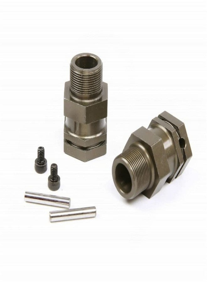 KingVal Replacement Upgrade Harder Metal Rear Hex Hub Compatible with 1/5 HPI Baja 5B 5T 5SC RC CAR Parts (Titanium Color) - Image 1